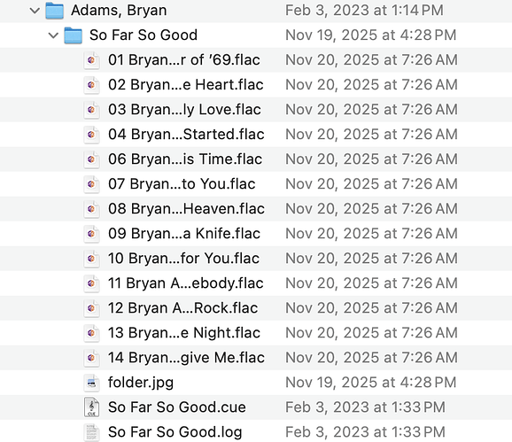 Finder Bryan Adams file 5 missing