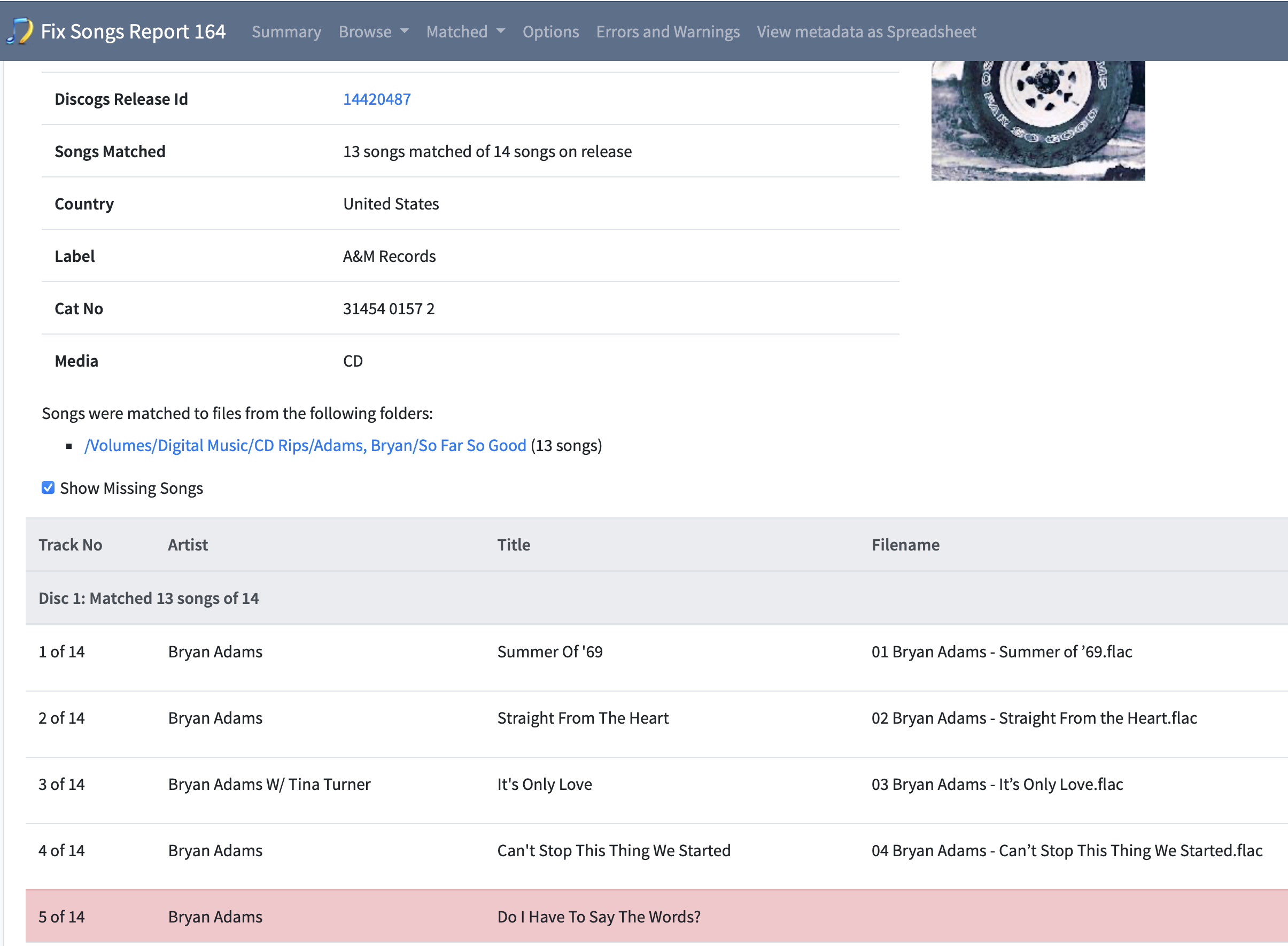 Bryan Adams So Far So Good Song Kong
